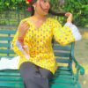 Yellow Floral Kurti