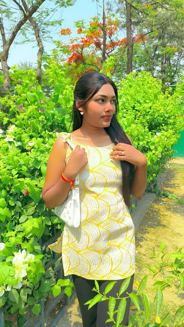 ysk1 Yellow Strap Kurti