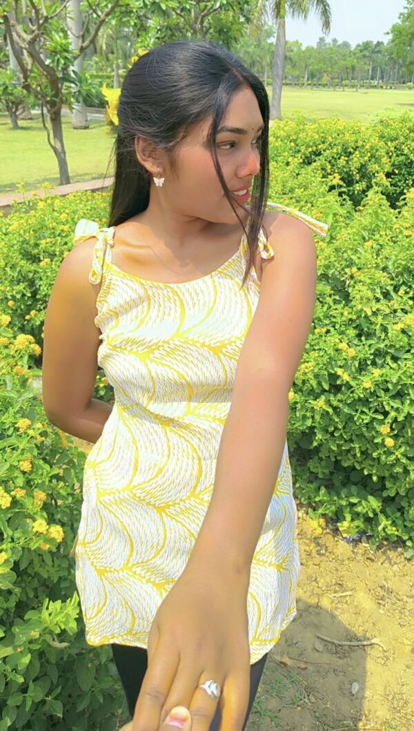 ysk3 Yellow Strap Kurti