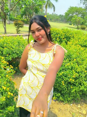 Yellow Strap Kurti