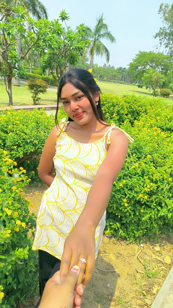 ysk4 Yellow Strap Kurti